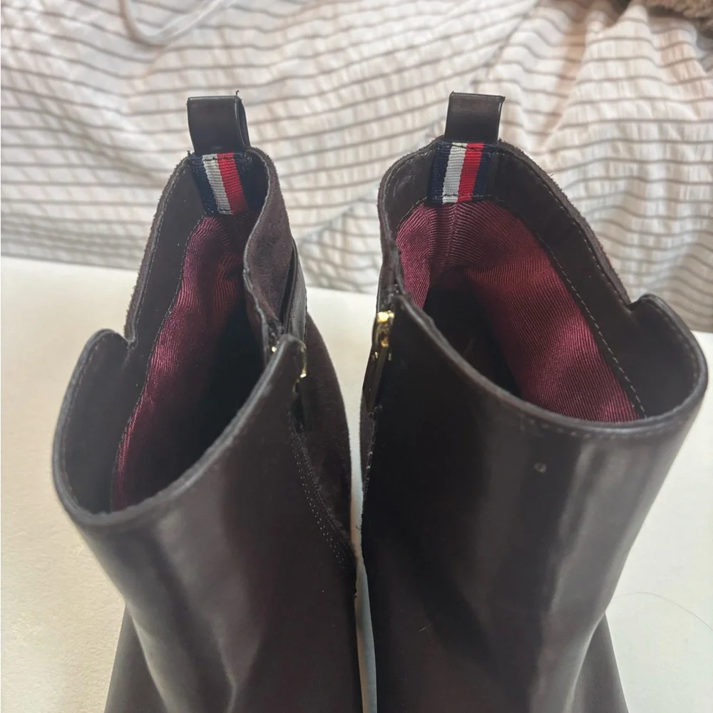 Tommy Hilfiger Brown Leather Boots